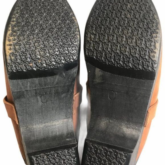 Vintage Yaya Ya Ya Wonderful Shoes Clogs Suede Leather Brown Sz 8.5 Made In USA - Picture 5 of 5